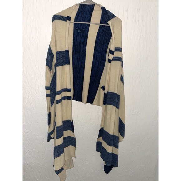 RALPH LAUREN BLUE LABEL WOMENS LONG-SLEEVE  PONCHO WRAP SWEATER SMALL SILK V - Picture 1 of 7